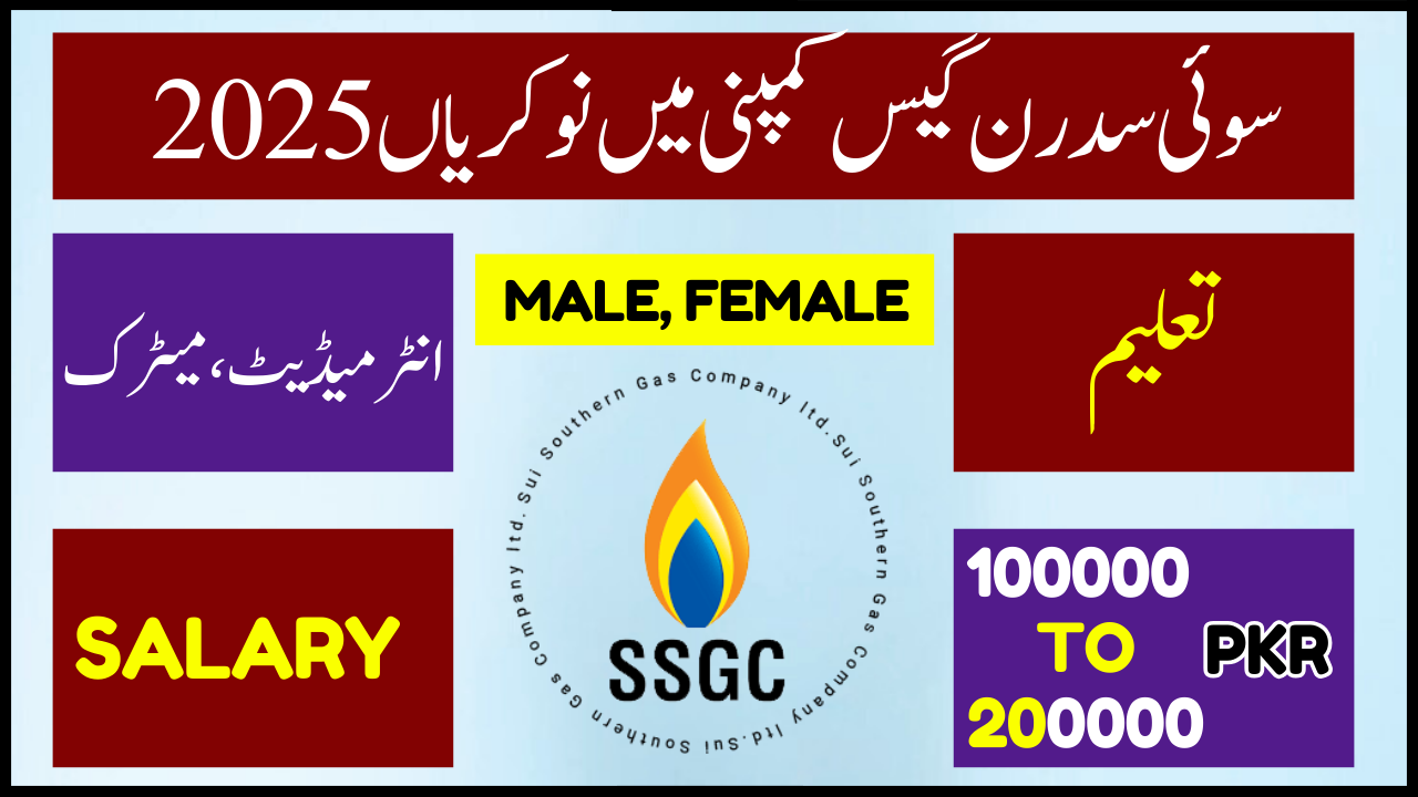 Sui Southern Gas Company SSGC Jobs 2025 in Pakistan Apply Online Last Date
